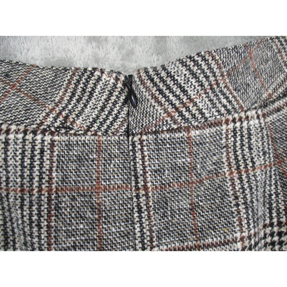 Bagatelle Collection Skirt Womens Large Plaid Velvet Trim Preppy Academia Zip - Picture 5 of 11